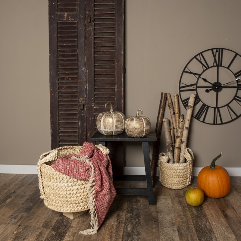 Zlatá dekorativní dřevěná socha dýně Pumpkin - Ø20*20 cm Clayre & Eef Zlatá dekorativní dřevěná socha dýně Pumpkin - Ø20*20 cm Clayre & Eef