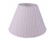 Béžové pruhované látkové stínidlo lampy - Ø 23*15 cm / E27 Clayre & Eef