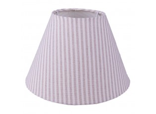 Béžové pruhované látkové stínidlo lampy - Ø 23*15 cm / E27