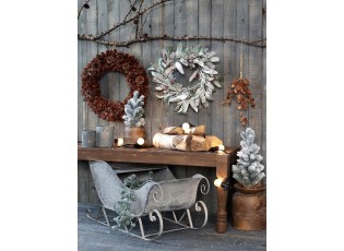 Zasněžený vánoční stromek jedle v jutě Fleur Fir Snow - 45cm