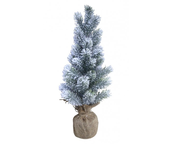 Zasněžený vánoční stromek v jutě Fleur Fir Snow - 45cm Chic Antique
