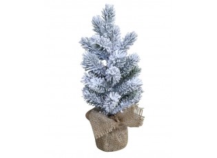 Zasněžený vánoční stromek jedle v jutě Fleur Fir Snow - 30cm