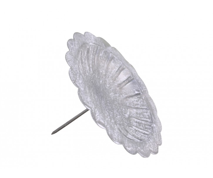 Zinkový antik zapichovací stojan na svíčku na věnec - Ø 10*6 cm Chic Antique
