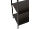 Černý kovový policový regál se šuplíkem Valio Black - 54*38*140cm J-Line by Jolipa