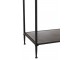 Černý kovový policový regál se šuplíkem Valio Black - 55*37*185cm J-Line by Jolipa