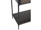Černý kovový policový regál se šuplíkem Valio Black - 55*37*185cm J-Line by Jolipa