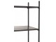 Černý kovový policový regál se šuplíkem Valio Black - 55*37*185cm J-Line by Jolipa