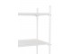 Bílý antik kovový policový regál se šuplíkem Valio White - 55*37*185cm J-Line by Jolipa
