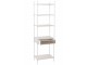 Bílý antik kovový policový regál se šuplíkem Valio White - 55*37*185cm J-Line by Jolipa