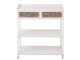 Bílý antik kovový konzolový stůl se šuplíky Valio White - 75*38*84cm J-Line by Jolipa