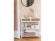 Bílý antik kovový konzolový stůl se šuplíky Valio White - 75*38*84cm J-Line by Jolipa