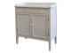 Bílá antik dřevěná komoda s dvířky Old French Satin - 83*41*92cm Chic Antique
