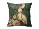Zelený sametový polštář s dekorem květin a kakadu Cockatoo - 45*45*17cm Mars & More 