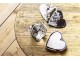 Sada 4ks kožených podtácků ve tvaru srdce Heart black - 13*13*3 cm Mars & More 