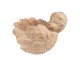 Zlato-hnědý antik obal na květináč Anděl s křídly - 16*13*12 cm Clayre & Eef