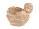 Zlato-hnědý antik obal na květináč Anděl s křídly - 16*13*12 cm Clayre & Eef