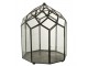 Černý kovový domácí skleník Terrarium - 25*25*38 cm J-Line by Jolipa