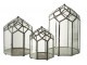 Černý kovový domácí skleník Terrarium - 25*25*38 cm J-Line by Jolipa