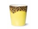 Žluto-hnědý retro hrnek na kávu Coffee 70s Solar - Ø7,5*8cm / 180ml HKLIVING