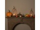 Dekorace hnědo-zelená skleněná dýně Pumpkin M - Ø 17*20 cm Clayre & Eef