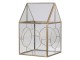 Bronzová antik kovová lucerna Candle house - 20*20*33cm Chic Antique