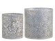 Set 2ks zinkový antik svícen/lucerna na širokou svíčku - Ø 15*15cm Chic Antique
