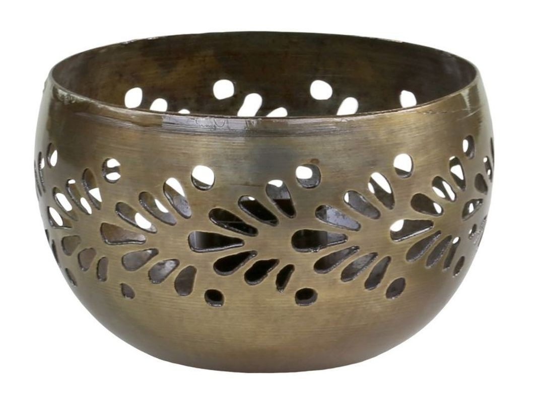 Mosazný antik svícen na úzkou svíčku Miebo - Ø 7,5*5 cm Chic Antique Mosazný antik svícen na úzkou svíčku Miebo - Ø 7,5*5 cm Chic Antique