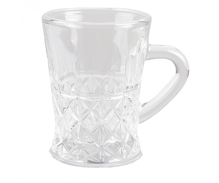Transparentní skleněný hrnek na nápoj - 6*8*8 cm / 95 ml Clayre & Eef