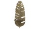 Mosazná antik nástěnná kovová polička ve tvaru peří Feather - 24*12*56cm Chic Antique