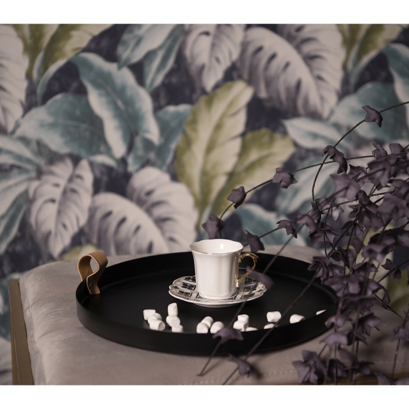 Bílý porcelánový šálek s barevným podšálkem Cuppie - Ø 12*7 / 95 ml Clayre & Eef Bílý porcelánový šálek s barevným podšálkem Cuppie - Ø 12*7 / 95 ml Clayre & Eef