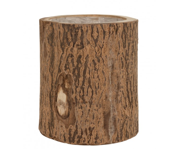 Přírodní květináč z kmene stromu Paulownia - Ø 28*32cm J-Line by Jolipa