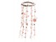 Závěsný věnec s růžovými peříčky a mušlemi Boho - Ø 15*75 cm J-Line by Jolipa