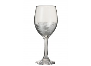 Sklenička na víno se stříbrnou mřížkou Silver Glass - Ø 8*21 cm