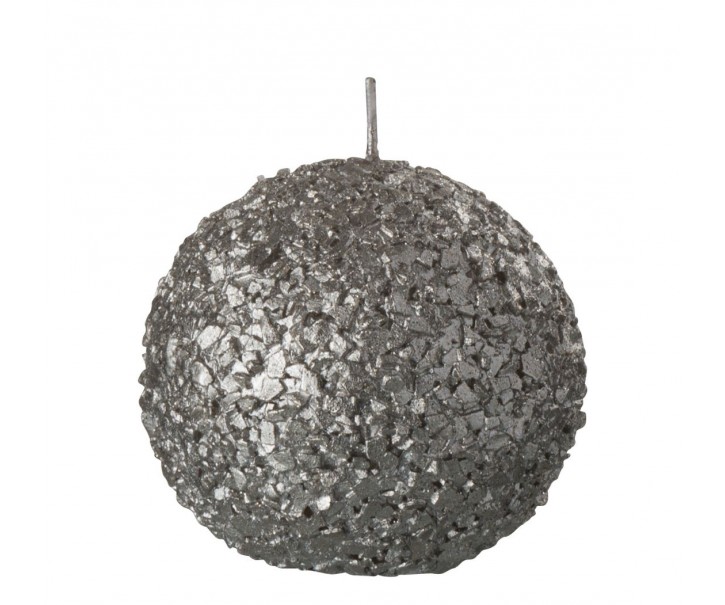 Champagne kulatá svíčka s glitry - Ø 8 cm / 15h J-Line by Jolipa