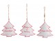 3ks závěsná kovová dekorace stromek - 12*1,5*11cm J-Line by Jolipa