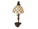 Krémová stolní lampa Tiffany Millie - 28*20*41 cm E14/max 1*25W Clayre & Eef