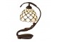 Krémová stolní lampa Tiffany Millie - 28*20*41 cm E14/max 1*25W Clayre & Eef
