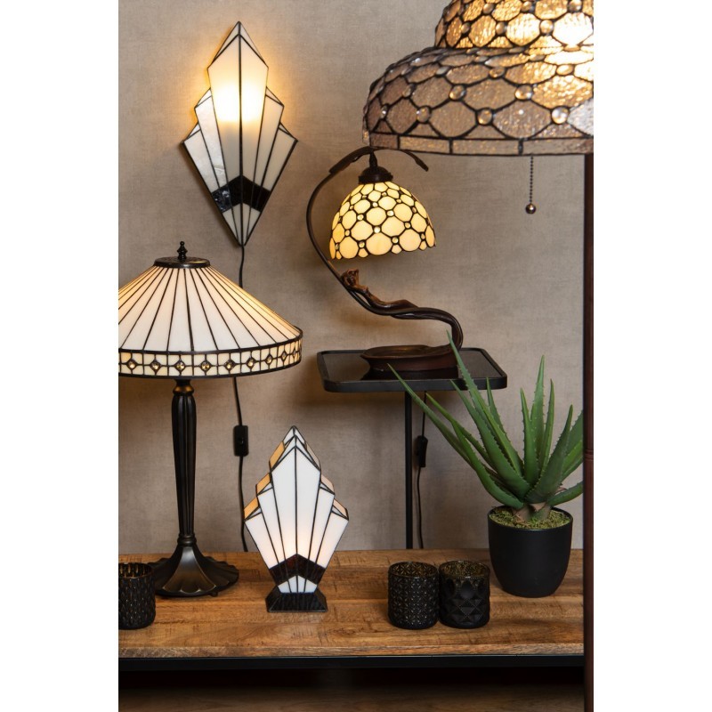 Nástěnná lampa Tiffany Trinagl - 23*13*43 cm E27/max 1*40W Clayre & Eef Nástěnná lampa Tiffany Trinagl - 23*13*43 cm E27/max 1*40W Clayre & Eef