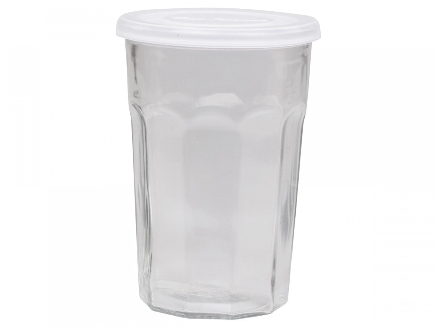 Sklenička s dekorem a víčkem French Latte glass I - Ø9,5*14 cm / 0,5l Chic Antique Sklenička s dekorem a víčkem French Latte glass I - Ø9,5*14 cm / 0,5l Chic Antique