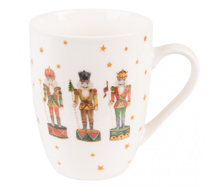 Porcelánový vánoční hrnek s Louskáčky Happy Little Christmas - 12*8*10 cm / 300 ml Clayre & Eef