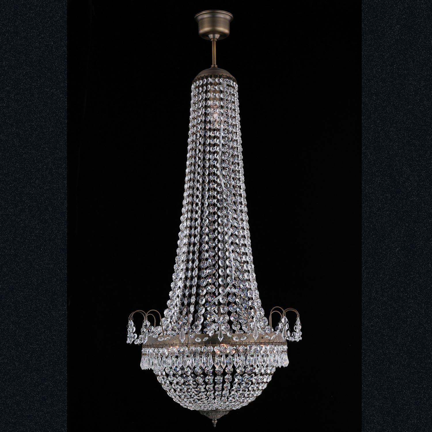 Křišťálový lustr - Ø 50*113 cm 6x E14/40w Clayre & Eef Křišťálový lustr - Ø 50*113 cm 6x E14/40w Clayre & Eef