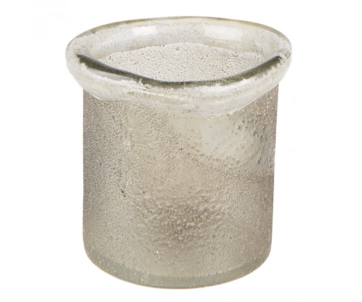 Zelený skleněný svícen na čajovou svíčku - Ø 9*9 cm Clayre & Eef