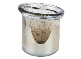 Zelený skleněný svícen na čajovou svíčku Sandy - Ø 10*9 cm