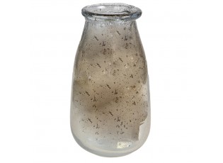 Skleněná zelená foukaná váza Sandy - Ø11*20 cm