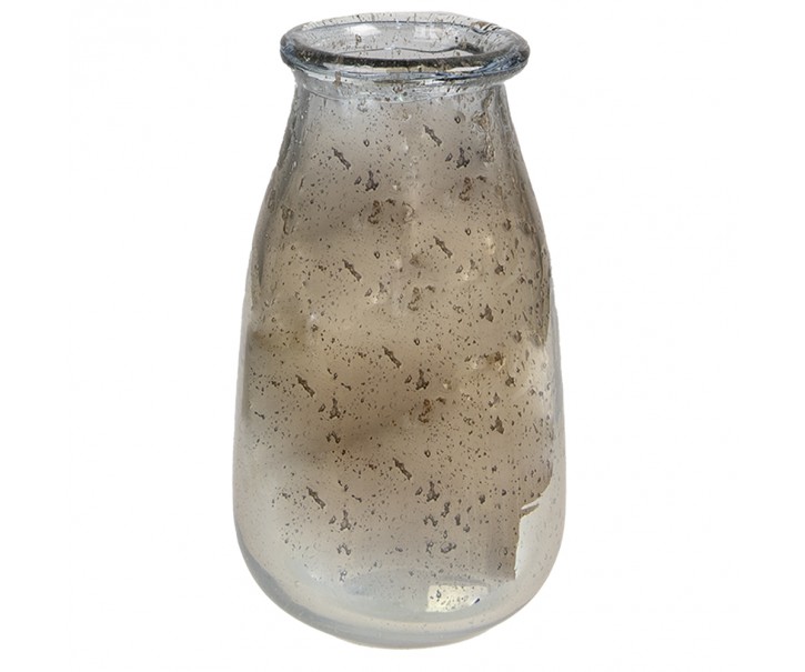 Skleněná zelená foukaná váza Sandy - Ø11*20 cm Clayre & Eef