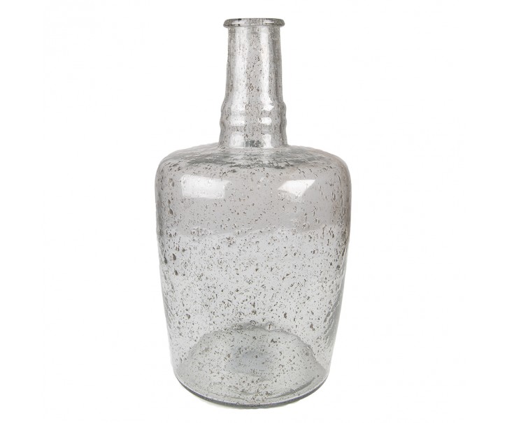 Skleněná transparentní foukaná váza Sandy - Ø 21*38 cm Clayre & Eef