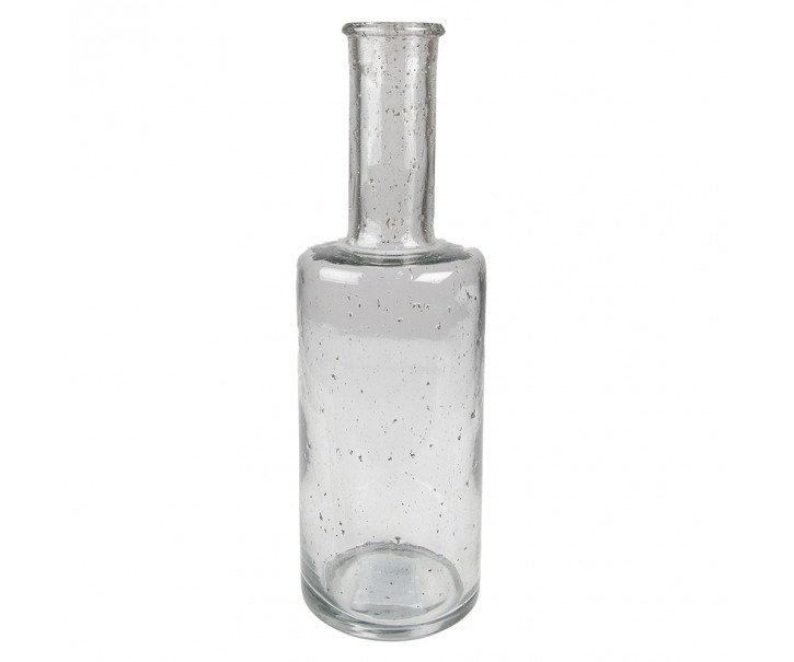Skleněná transparentní foukaná váza Sandy - Ø 11*34 cm Clayre & Eef