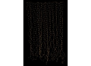 Vánoční stříbrný světelný závěs 2x3m s 1020led světýlky - teplá bílá - 18*18*7 cm
