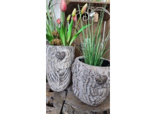 Bronzovo - hnědý antik obal na květináč/ váza Topf - 18*18*26 cm
