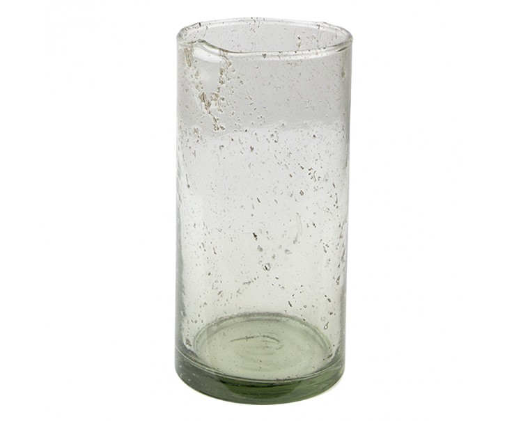 Skleněná transparentní foukaná váza Sandy - Ø10*20 cm Clayre & Eef
